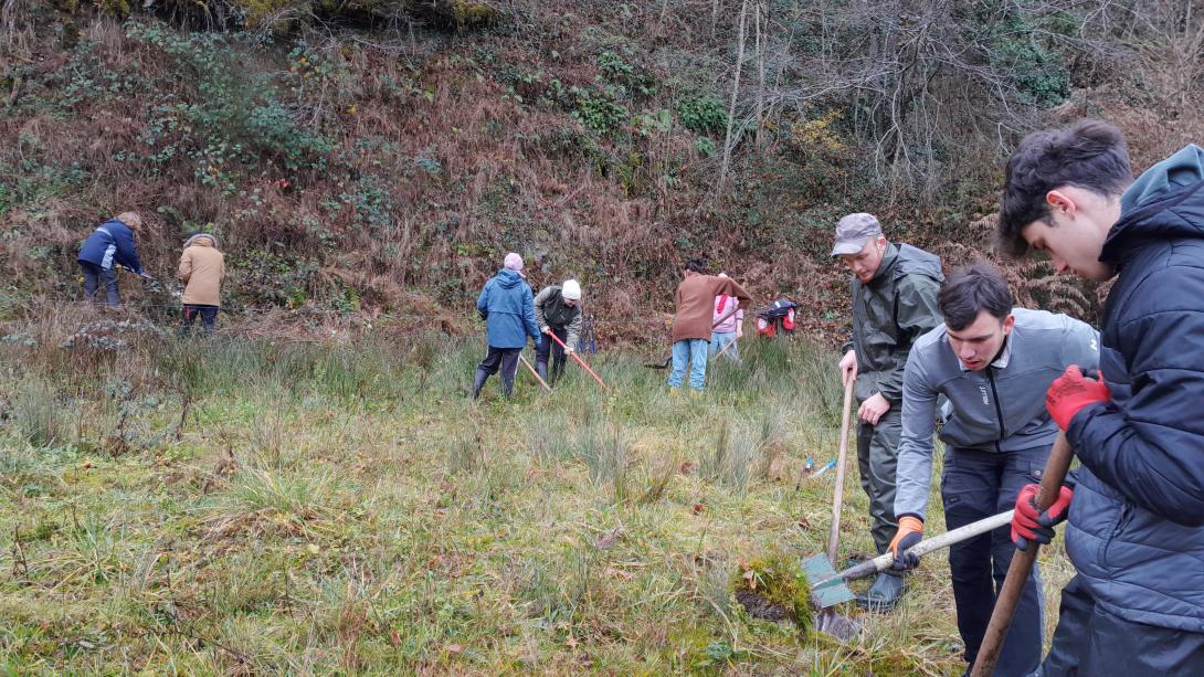 les étudiants en action